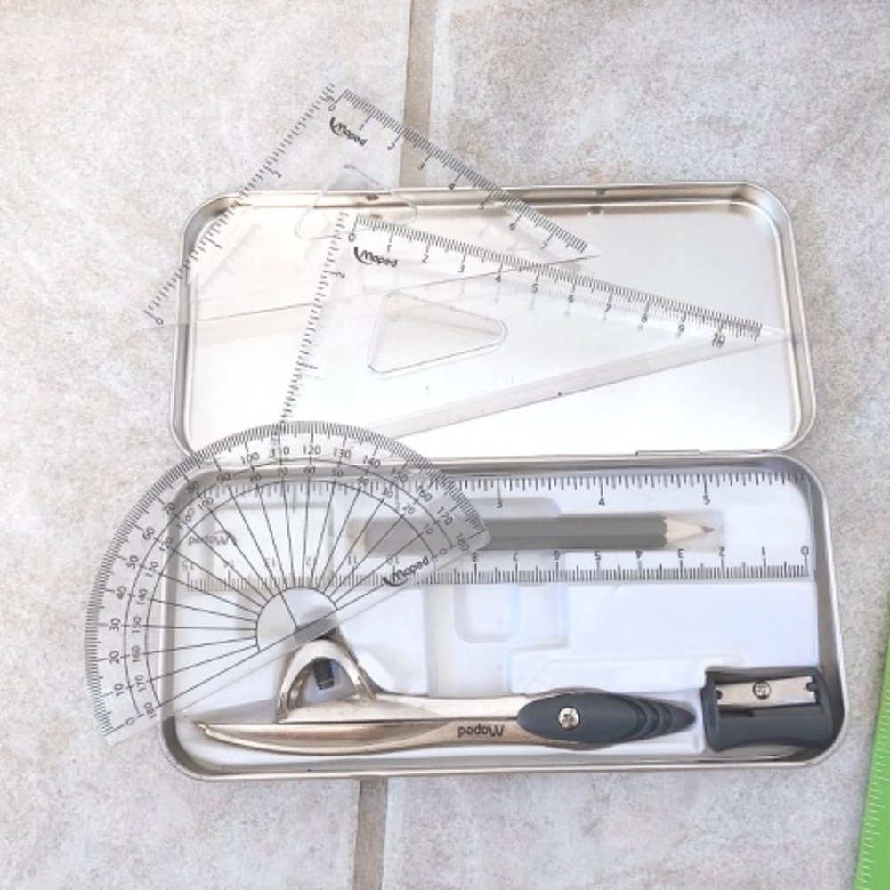NEW School Supply Stationary Geometric Set Ruler